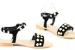 Alain Manoukian Leather Sandals with Pearls - Image 4