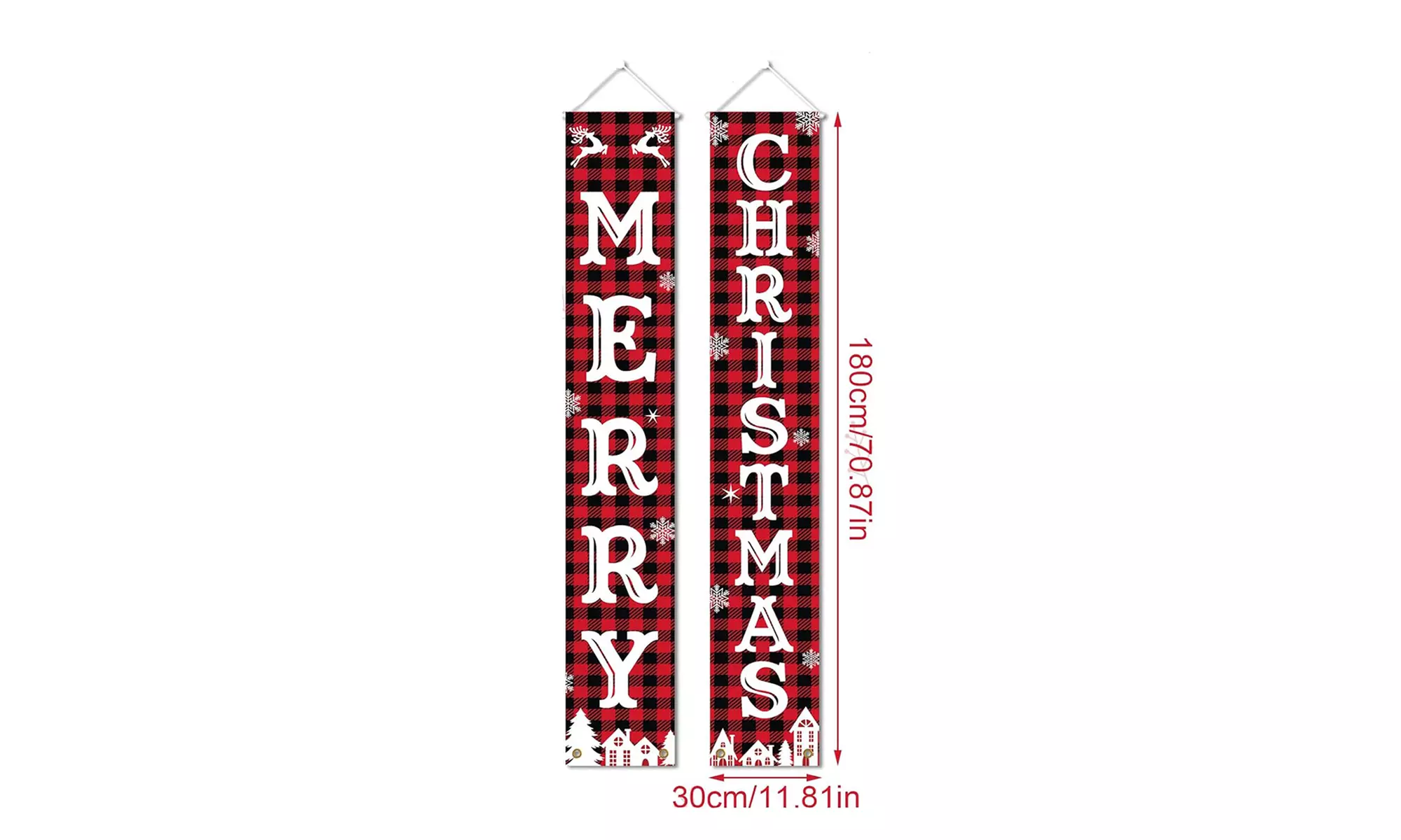 Christmas Banner with Grinch and Snowman - Second Medium