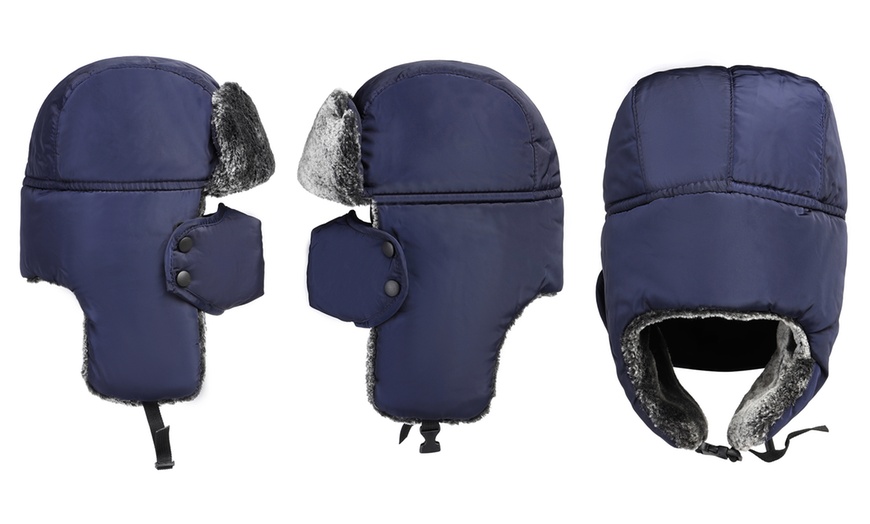 Image 2: Miss Lulu Three-in-One Thermal Trapper Hat