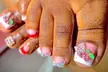 Holiday Freestyle Nails, Freestyle Regular Designs, Full Set Gel/ Shellac, Acrylic Toes ( Up to 55% Off ) - Second Medium
