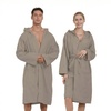 Image 8: Unisex Hooded Bathrobe in Soft Microfiber 
