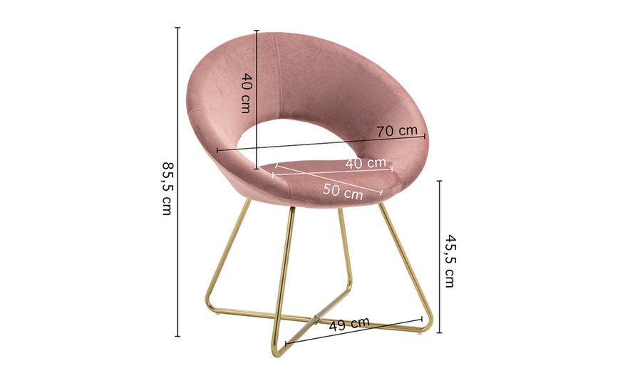 Image 8: Fauteuil rond en velours