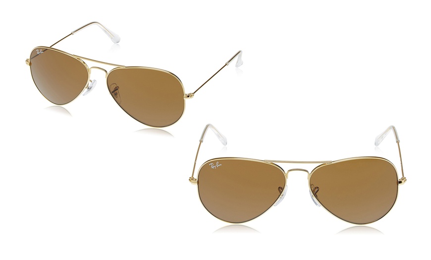 Image 8: Ray-Ban Aviator Sunglasses; selection of colours 