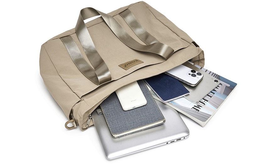 Image 11: Travel-Smart Laptop Tote with 15.6” Protection and 3-Way Carry Design