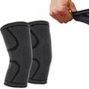 Image 2: 2 Pack Nylon Compression Knee Brace for Running Workout