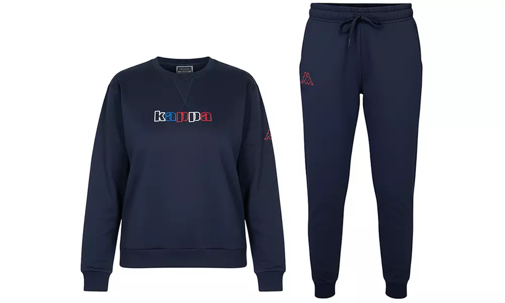 Tuta pigiama homewear da donna Kappa in cotone felpato