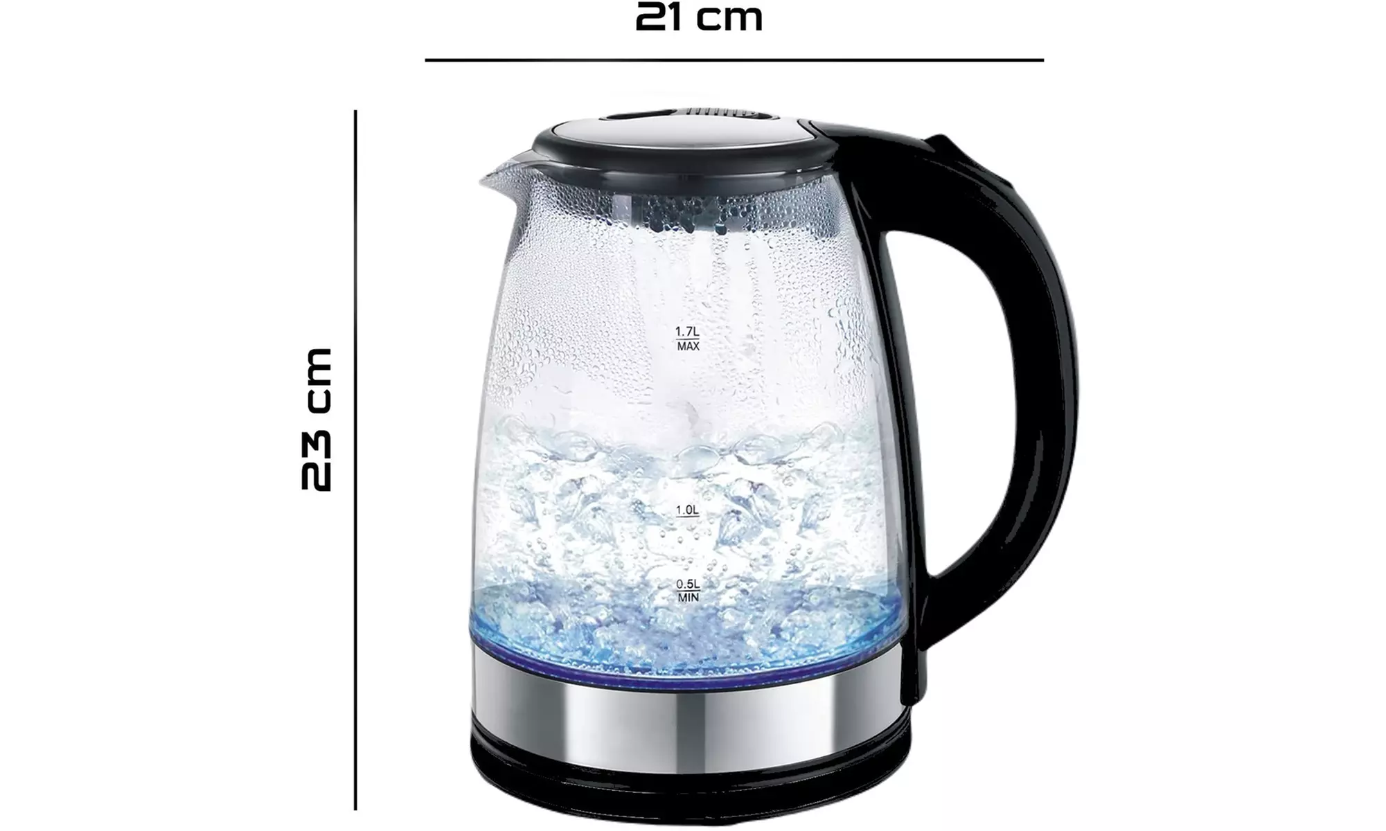 Bouilloire électrique 1,7L en verre Royalty Line
