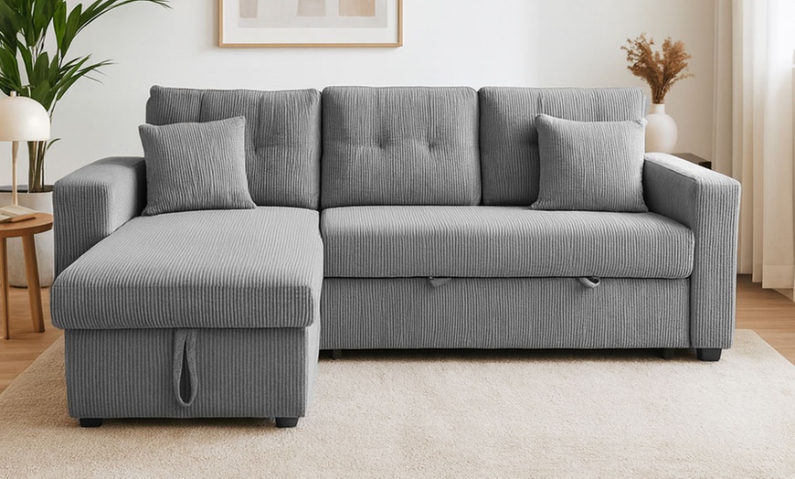 Image 2: Canapé d'angle convertible Kocoon "San Diego" 4 places avec coffre