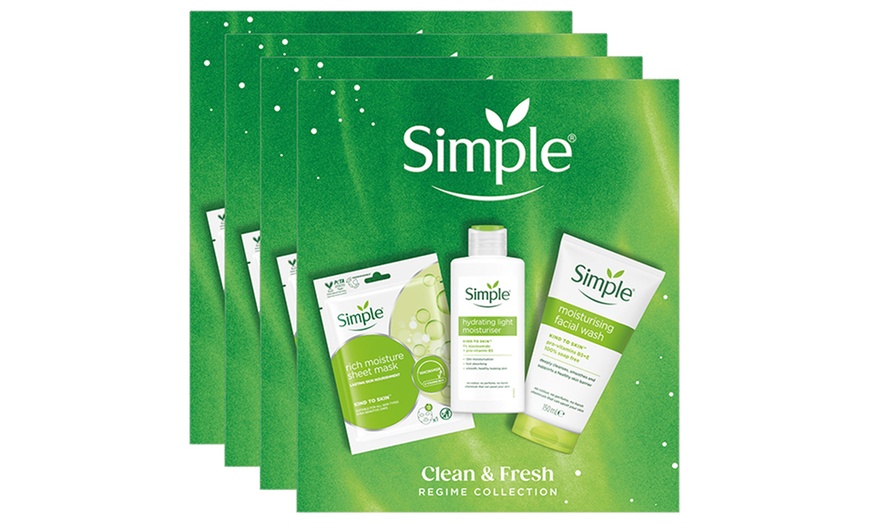 Image 7: Simple Gift Set Clean and Fresh Regime Face Wash Mask Moisturiser 