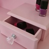 Image 4: Hollywood-Themed Dressing Table with Heart Shaped Mirror and Stool