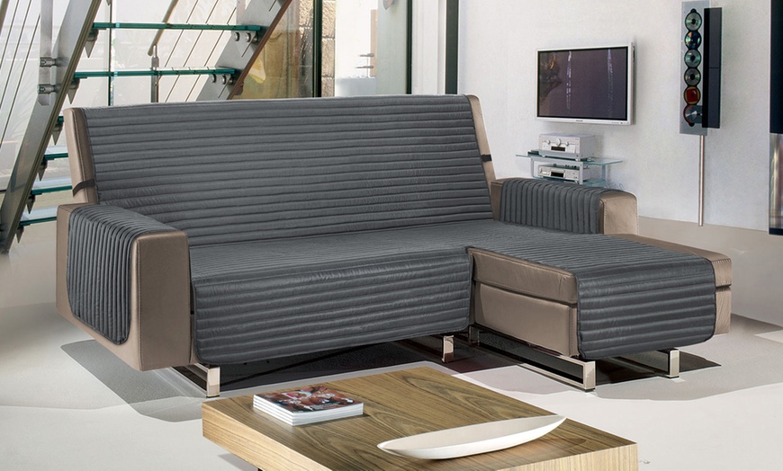 Image 1: Gesteppter Sofaschoner