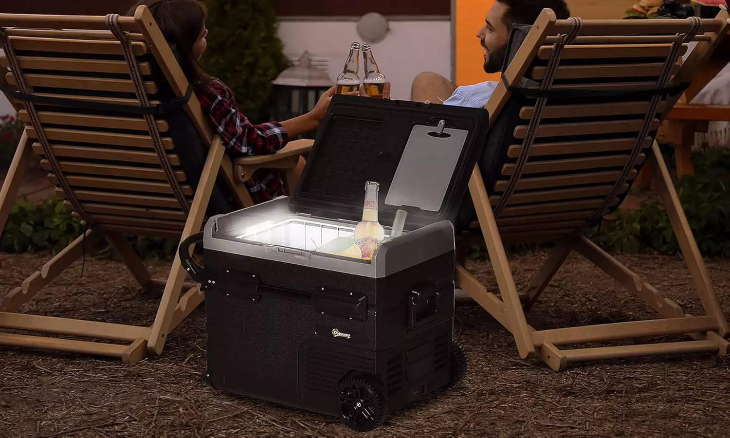 Outsunny 50L Car Refrigerator, Portable with Rapid Cooling Feature