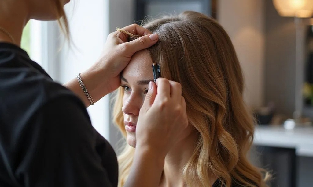 Micro Bead I-Tips and Tape Hair Extensions with Style Cut and Blend