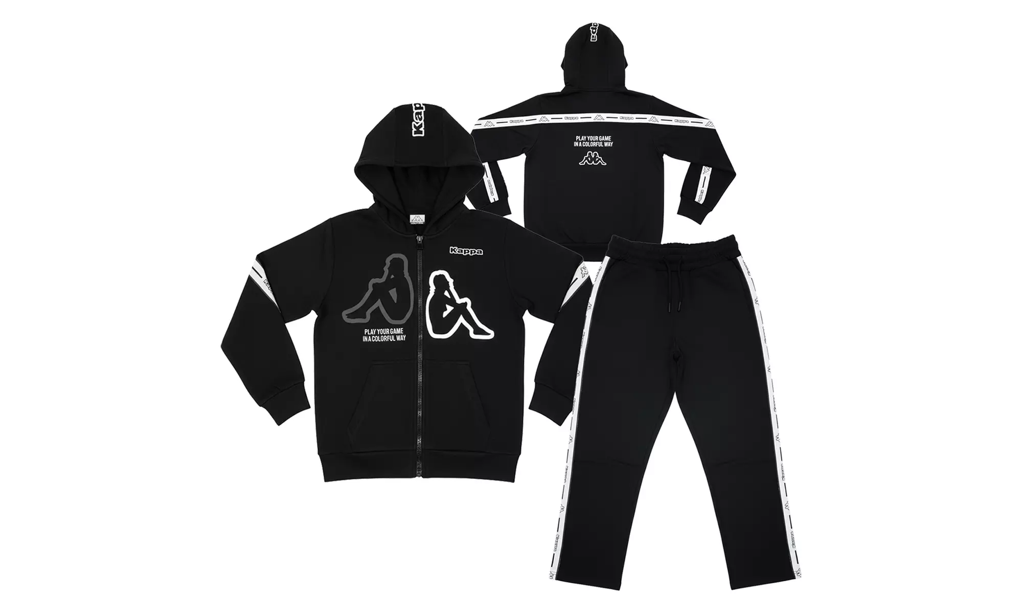 Tuta Kappa ragazzo in cotone felpato