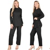 Image 3: Want Clothing Ribbed 2-Piece Wide Leg Loungewear Suit