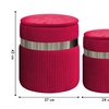 Image 12: Poufs en velours de luxe avec espace de rangement