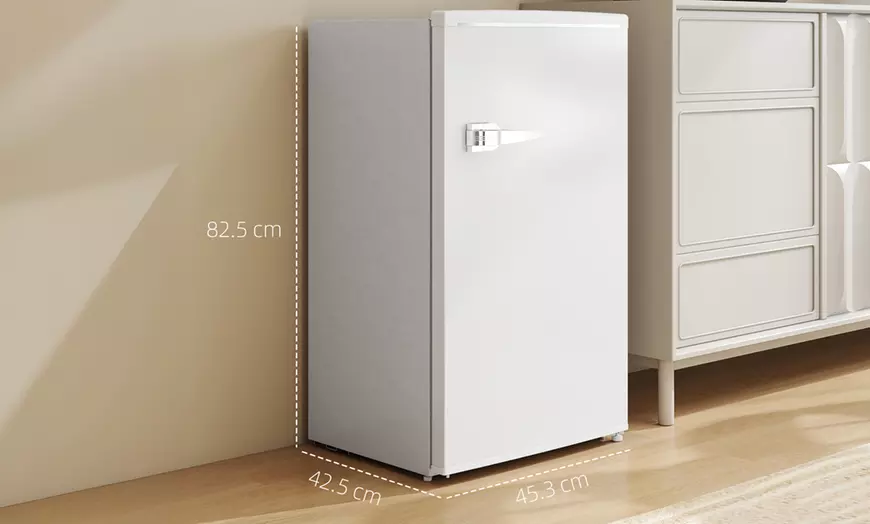 Image 5: Homcom Under Counter Fridge 85L Small Retro Refrigerator