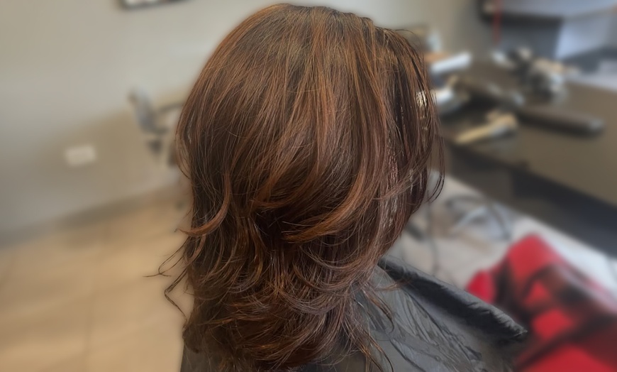 Image 4: Scissor Haircut w/ Blowout, All Over Color, Partial Highlights, & More