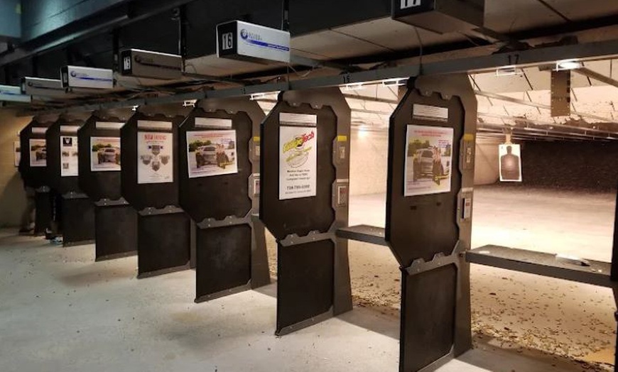 Image 2: Shooting range packages for 1, 2, or 4 people with all-day passes