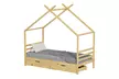 Lit cabane Bambino en bois, sommier inclus, avec 2 tiroirs de rangement, matelas en option, livraison offerte - Second Medium