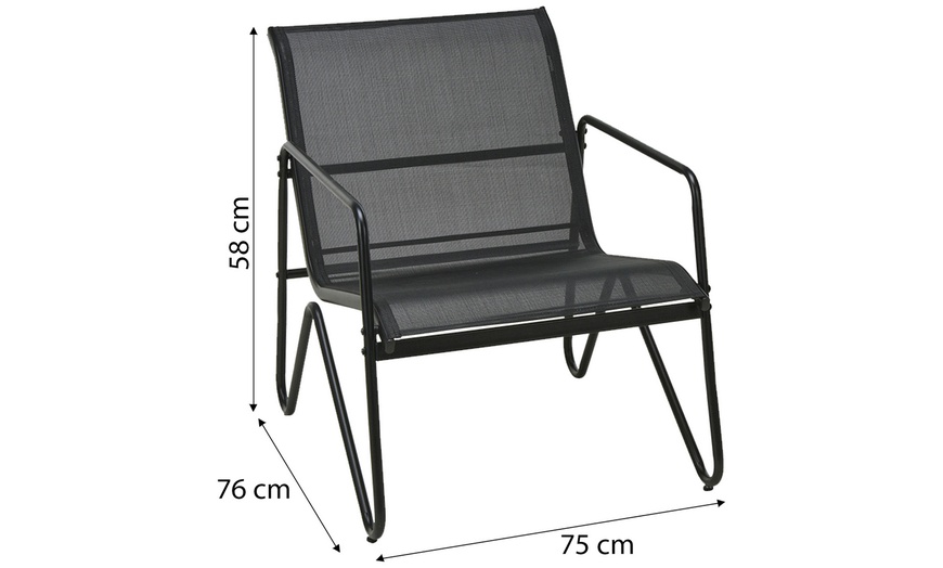 Image 10: Three-Piece Outdoor Bistro Garden Furniture Set