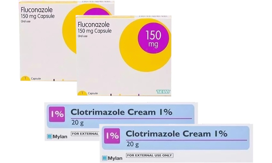 Image 7: Thrush Treatment Combo: Fluconazole Oral Capsule or Clotrimazole Cream