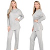 Image 10: Want Clothing Ribbed 2-Piece Wide Leg Loungewear Suit