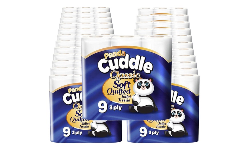 Image 3: Bulk Buy - Panda Cuddle Classic Quilted Toilet Roll 