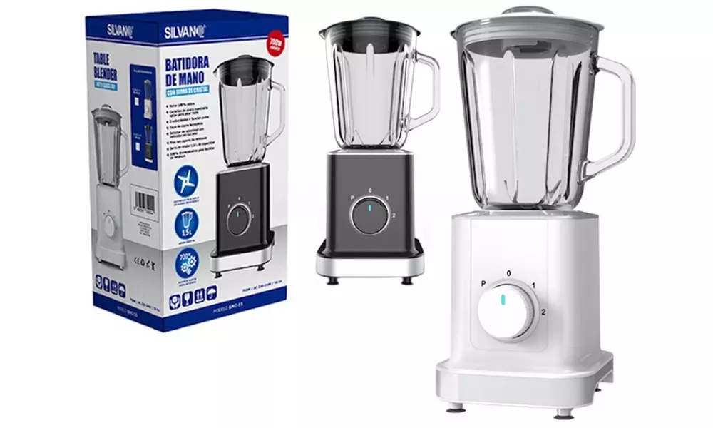 Blender de table 700 W de Silvano avec bol en verre de 1,5 L, coloris au choix - Image 4