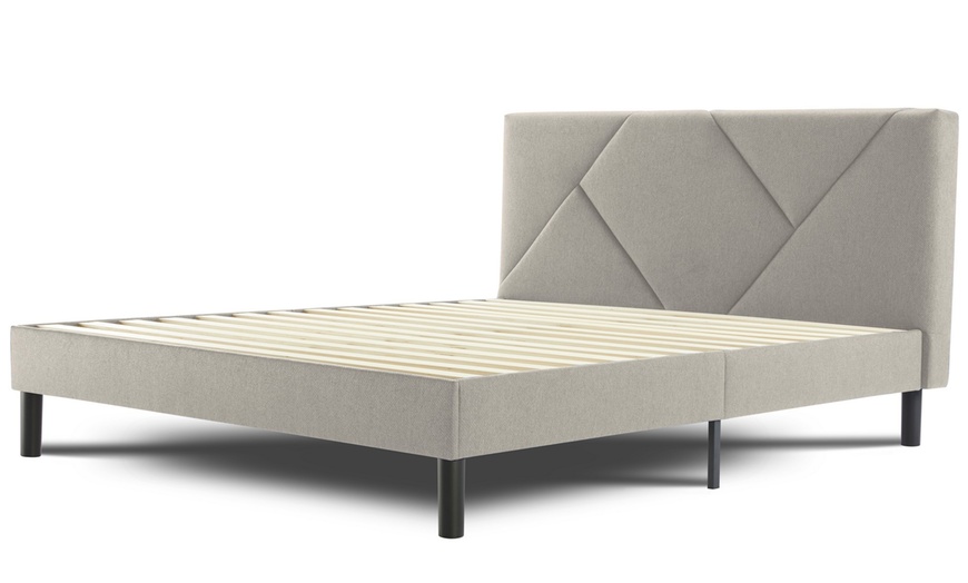 Image 32: Lit design rembourré "Ric" avec rangement intelligent