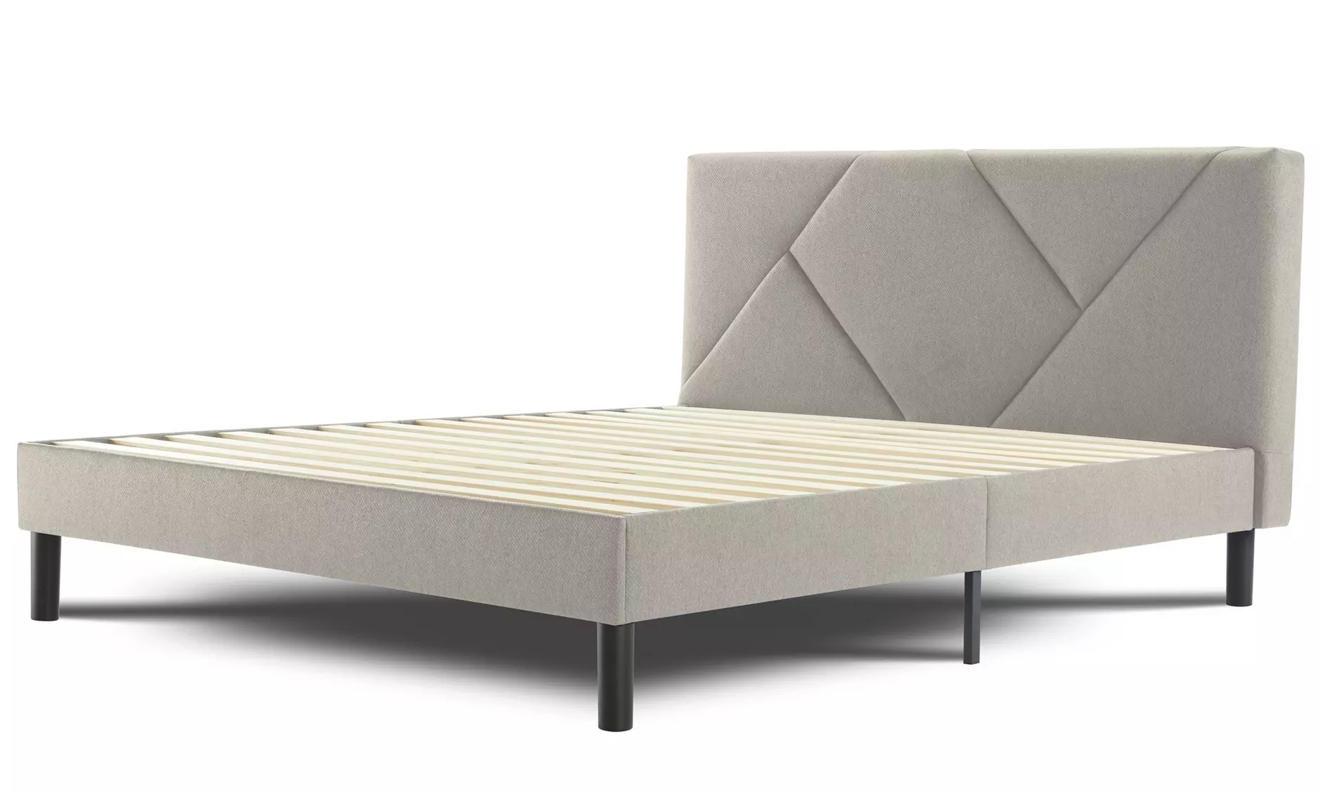 Lit design rembourré "Ric" avec rangement intelligent