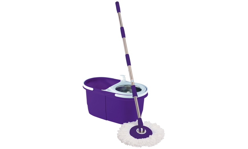 Image 1: Dual Spin Mop with Twin Bucket