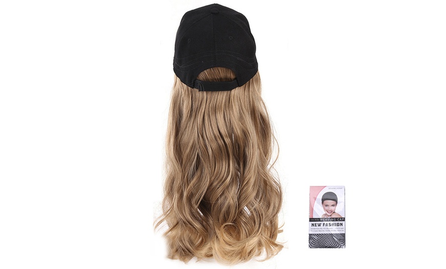 Image 6: Curly Long Wig Baseball Cap