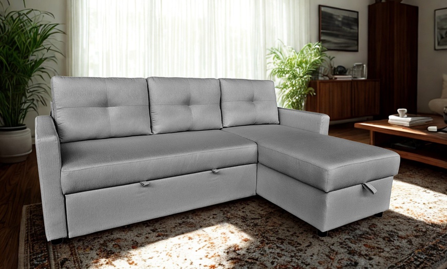 Image 4: Savona Three Seater Storage Sofa