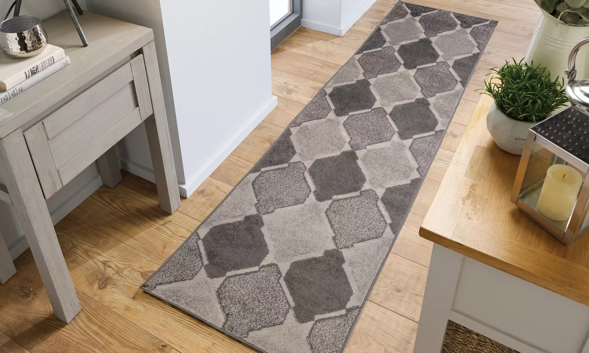 Geometric Runner Rug 60 x 230cm in a Choice of Design - Primary Image