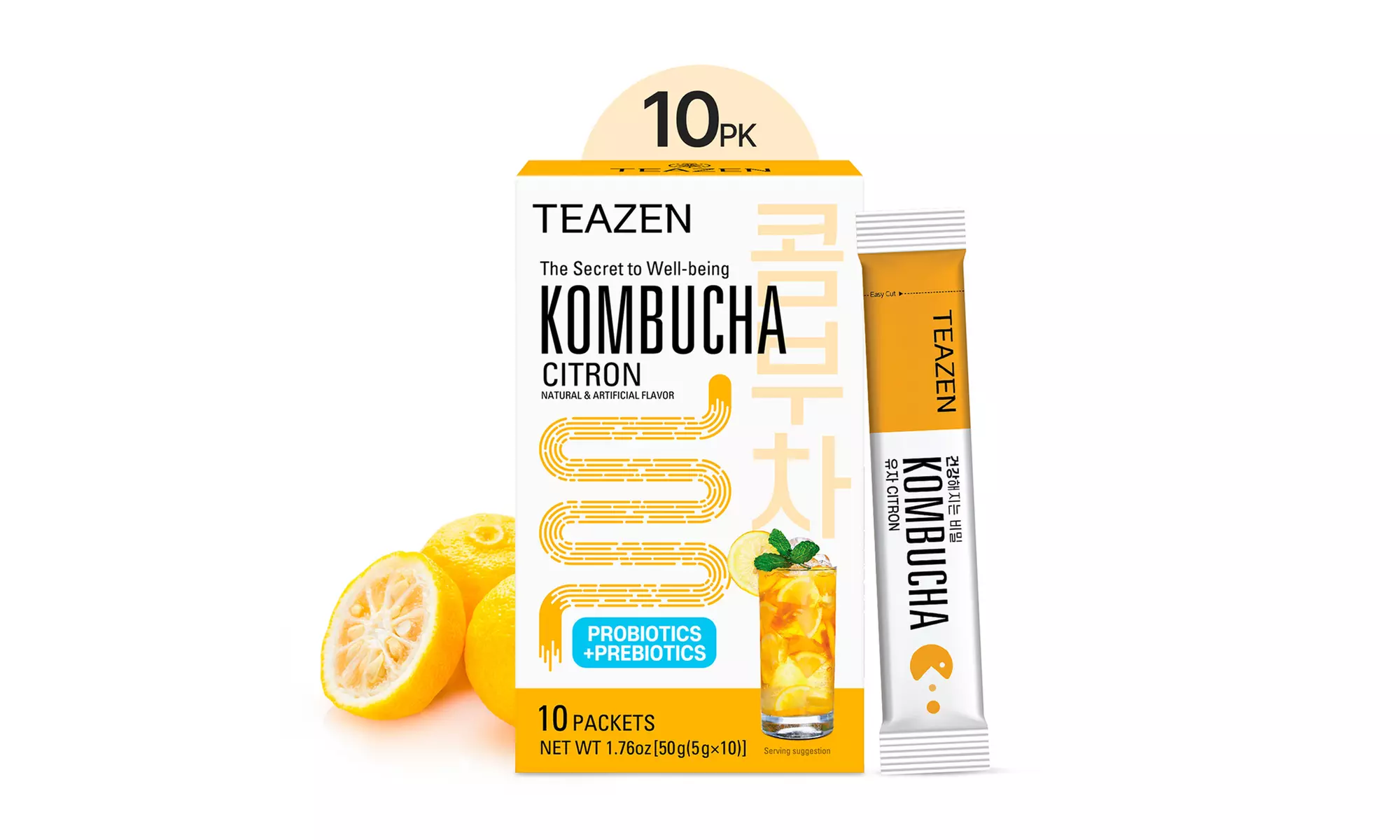 10 bustine di tè Kombucha Teazen