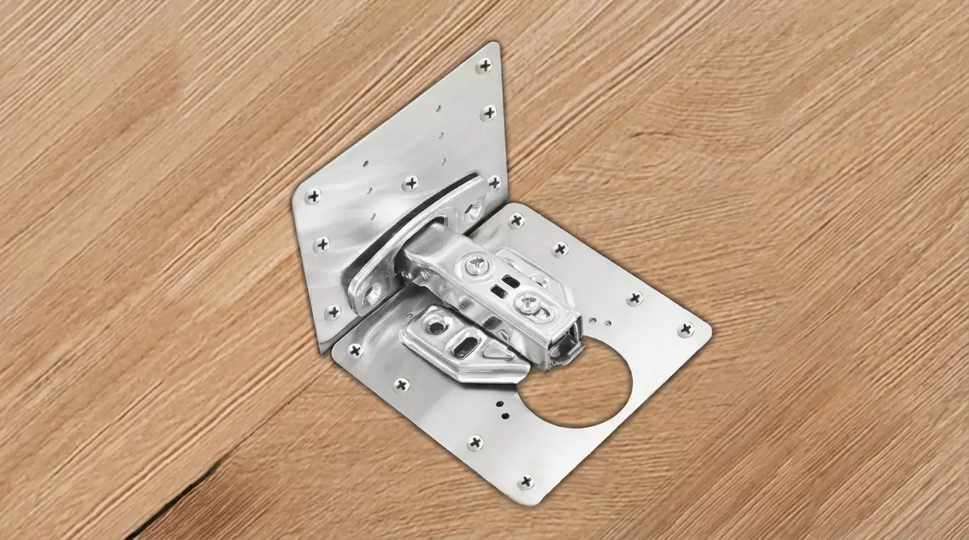 10-Pack Cabinet Hinge Repair Plate Kit - Stainless Steel Heavy Duty Fix for Kitchen & Wardrobe Doors with Screws
