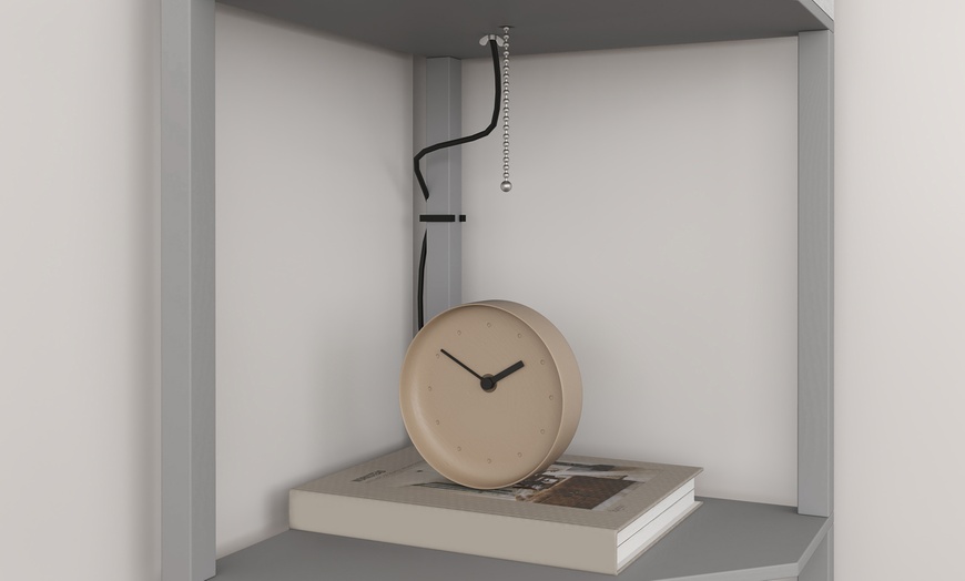 Image 12: HOMCOM Corner Floor Lamp with Shelves