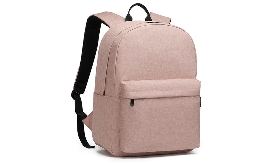 Image 20: Mochila escolar con correas acolchadas y múltiples bolsillos