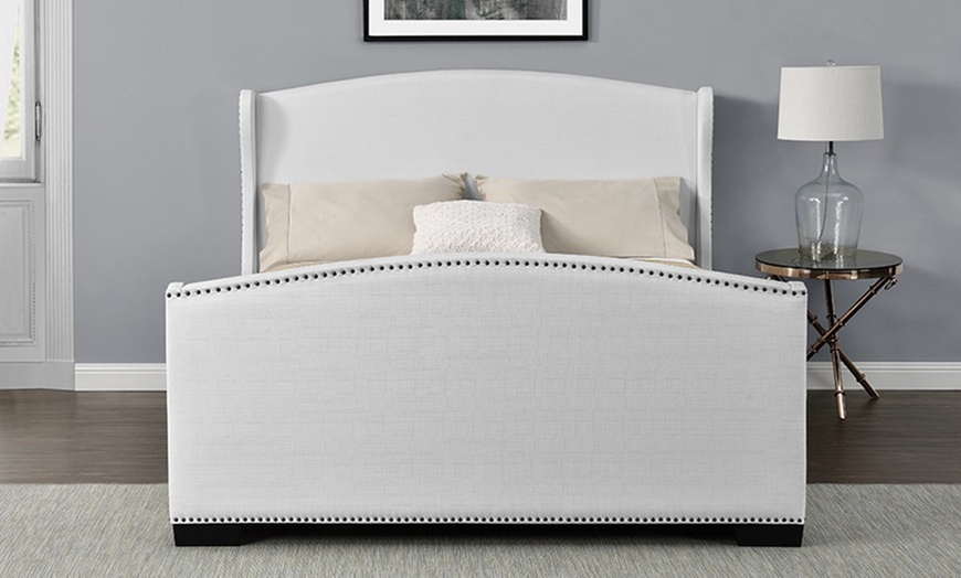 Image 6: Linen Fabric Bed Frame