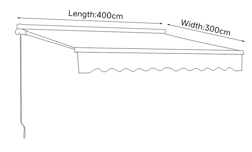 Image 8: Large Coverage Retractable Outdoor Door Awning