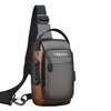 Image 6: Anti-theft Chest Shoulder Crossbody Sling Bag with USB Port