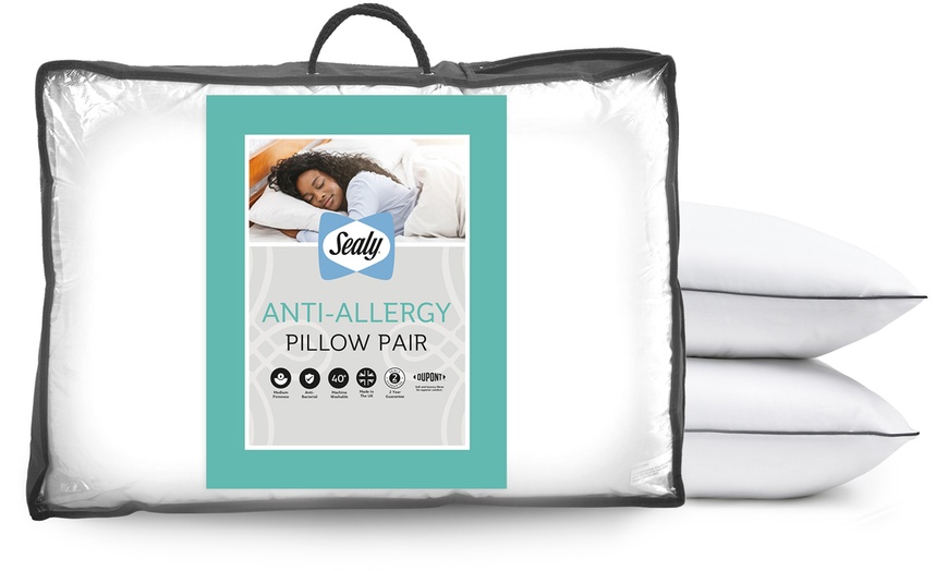 Image 3: Sealy Luxury Anti Allergy Pillows or Mattress Topper