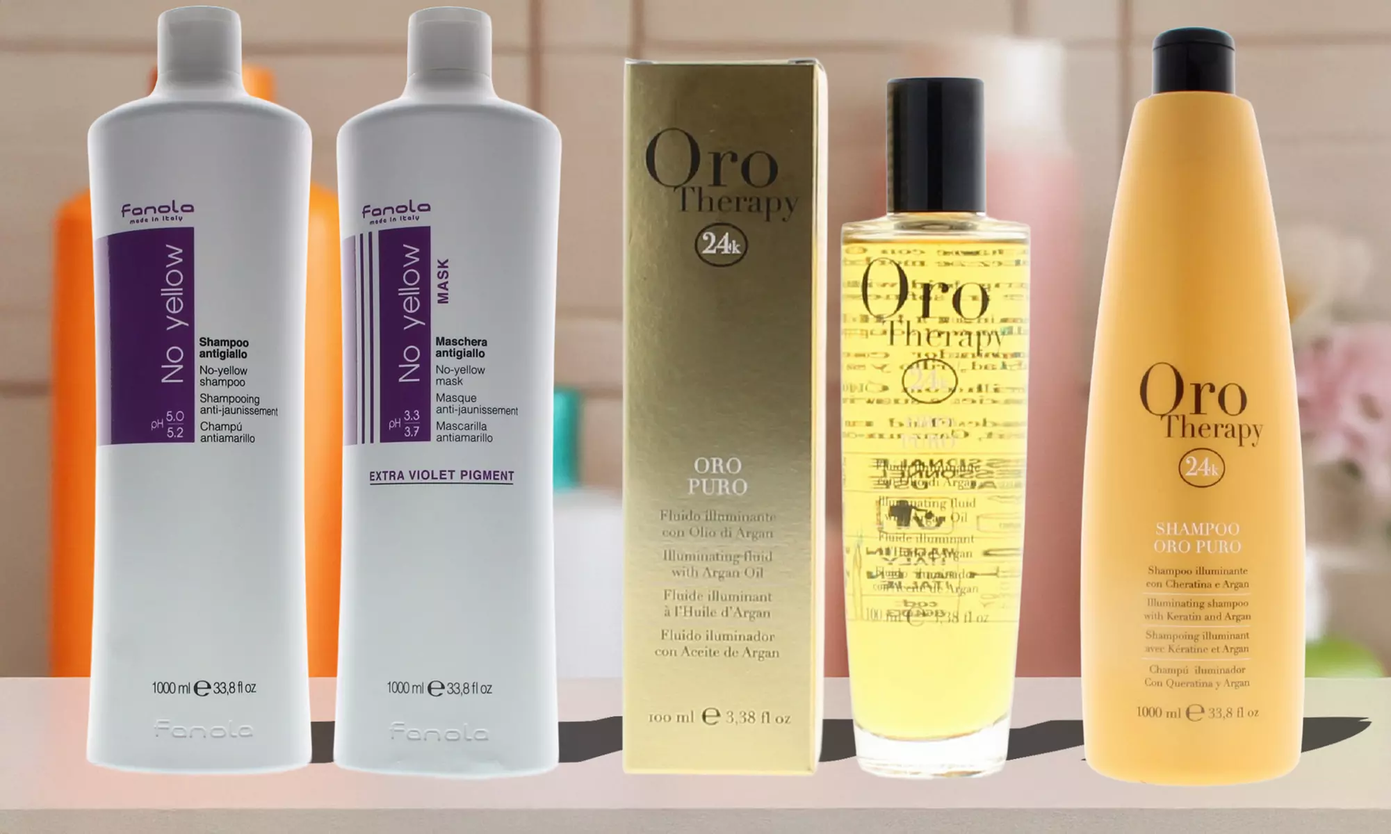 Fanola No Yellow Shampoo or Mask, 350 ml or 1000ml