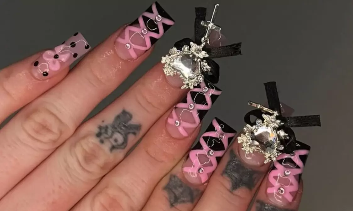 Structured Gel Manicure with Designs OR Acrylic Nails with Designs