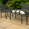 Image 1: Rattan-Effect Patio Furniture Set with Table 