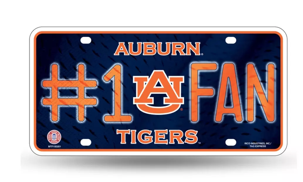 NCAA License Plate, #1 Fan with Team Logo