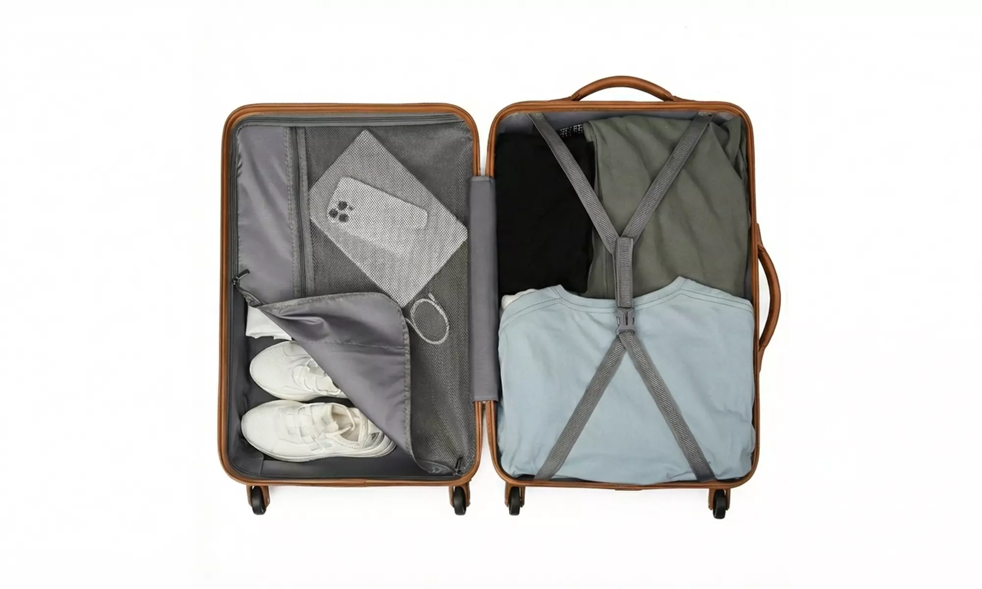 Monaco Hardshell Luggage with Travel Accessories Set - Durable ABS Suitcases with TSA Locks