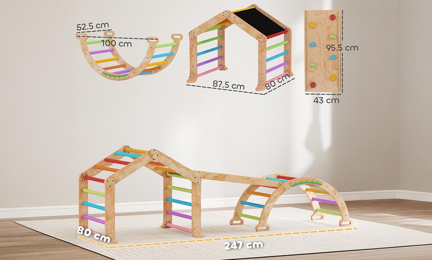 Image 7: AIYAPLAY 9-in-1 Climbing Frame