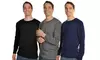 3-Pack Men's Fleece-Lined Long-Sleeve Thermal Tops (S-4XL)